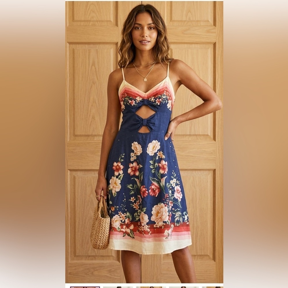 FARM Rio Cut Out Floral Dress (D3)